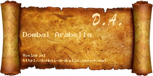 Dombai Arabella névjegykártya
